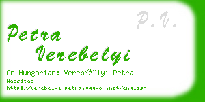 petra verebelyi business card